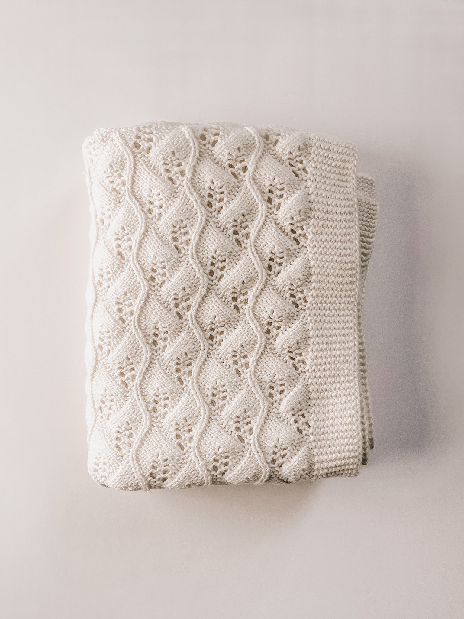 Bonni's Wheat Cabled Heirloom Baby Blanket Kit