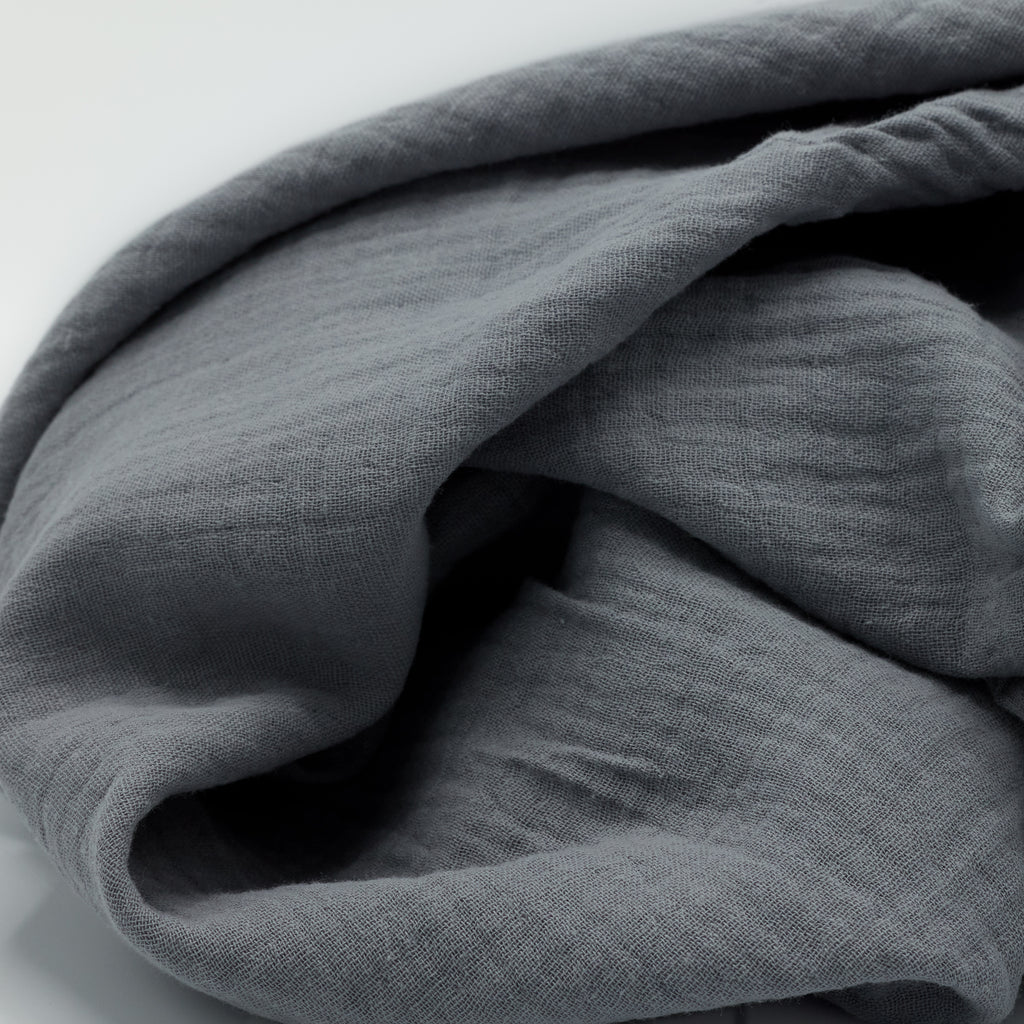 Muslin Swaddle Blanket | Steel Blue
