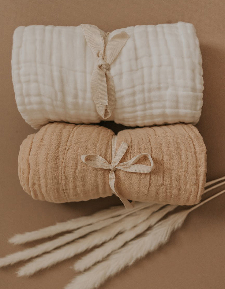 Cotton Gauze Blanket Peach