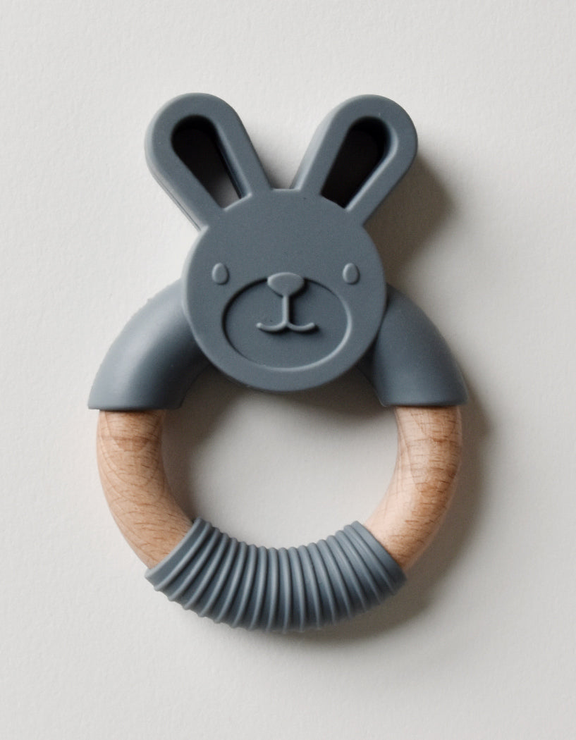 Bunny Teether Dark Gray
