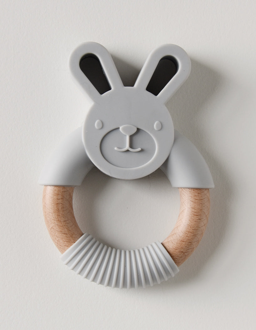 Bunny Teether Light Gray