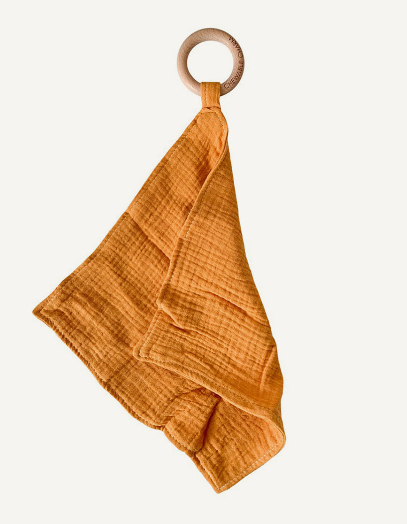 Muslin Teething Ring Mustard