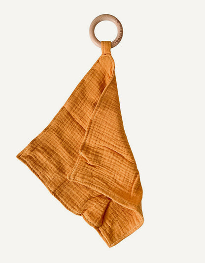 Muslin Teething Ring Mustard