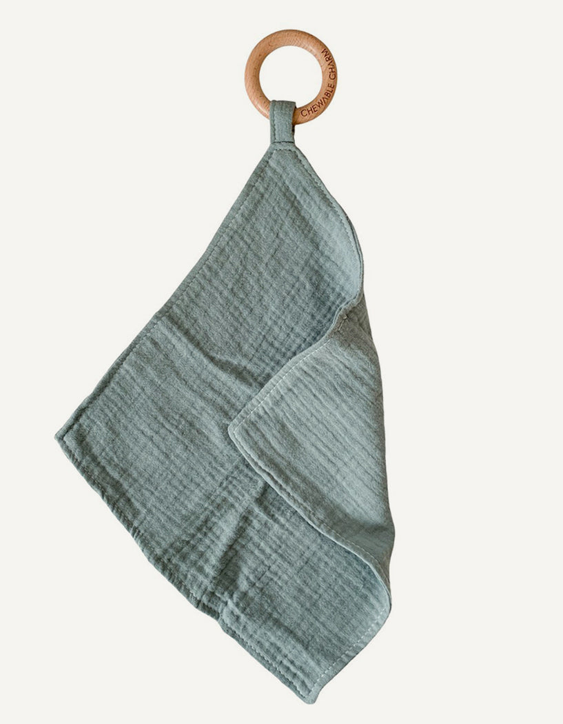 Muslin Teething Ring Sage