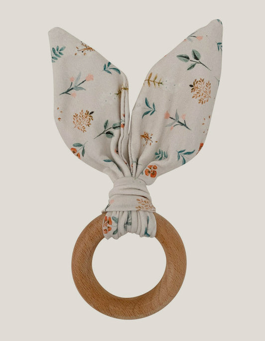 Crinkle Bunny Ears Teether Poppy