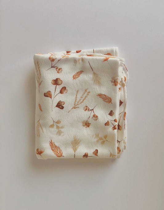 Cotton Pointelle Baby Blanket Wildflowers