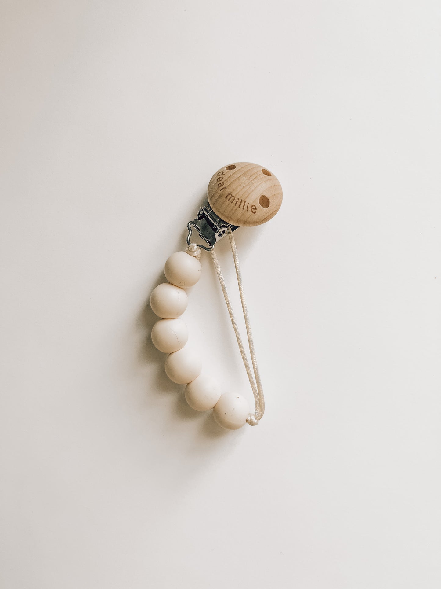 Mini Pacifier Clip - Milk