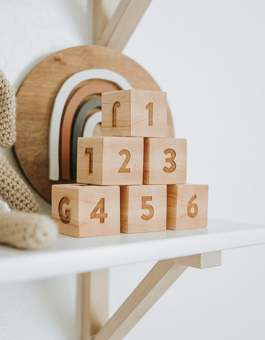 Wood Alphabet & Numeral Blocks