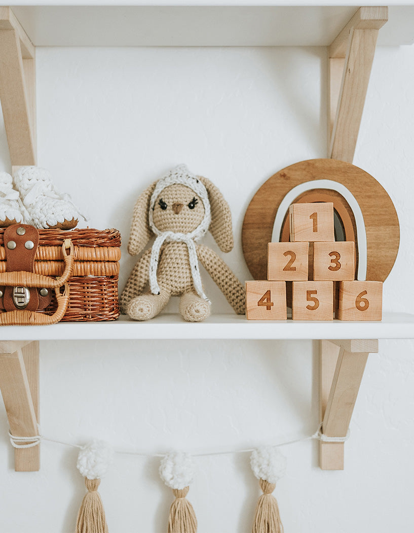 Wood Alphabet & Numeral Blocks